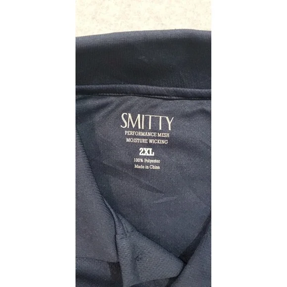 Smitty Performance Mesh Polo Shirt Navy Blue, Size 2XL, Moisture‎ Wicking OHSAA - Picture 5 of 7